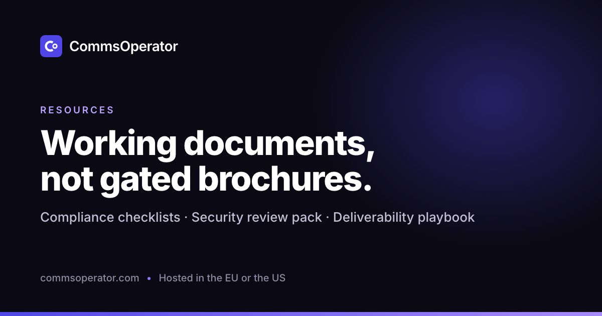 Resources: working documents